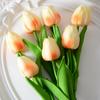 Mini Plástico PU Flor Tulipán Simulación Flor Artificial Transfronterizo Comercio Exterior Flor de Seda Boda Decoración del Hogar Fabricante de Flores Venta al por Mayor