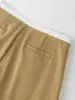 Pantalones de traje de pierna ancha en color de contraste para mujer, nuevo estilo otoño 2026, pantalones rectos casuales de pliegues de cintura baja de alta gama para adelgazar
