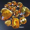 Plástico Acrílico Taladro DIY Amor Oval Amarillo Dorado Corazón de Durazno Pedrería Multigem Imitación Base Plana Facetado Pequeño Otro