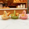 Cesta tejida portátil simulada, Cesta de pan de encaje, Decoración de escena en miniatura, Juguete de comida creativo, Material para imán de nevera DIY