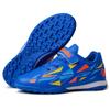 Sapatos de Futebol Infantil Transfronteiriços Sem Cadarços Velcro Solado de Borracha Tf Estudantes do Ensino Fundamental e Médio Sapatos de Treino para Grama Sintética Atacado