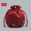 10Yjgz Saquinho Bordado com Cordão de Frutas Arredondadas Bolsa para Joias Bolsa para Brinquedos Bolsa de Noz Bolsa para Contas Budistas Leidezhu