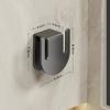 Estante para pantuflas de baño montado en la pared sin perforaciones, estante de almacenamiento de acero inoxidable para baño, gancho de almacenamiento para inodoro, estante de almacenamiento