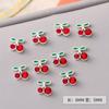 Arte de Uñas Cereza Nuevo Transfronterizo Metal Goteo de Aceite Accesorios para Arte de Uñas con Pedrería DIY Venta al por Mayor Uso de Uñas Accesorios de Pedrería