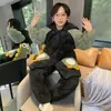 Pijama de Franela de Invierno para Niños, Conjunto Grueso de Coral Fleece Acolchado de Algodón para Hogar para Niñas y Bebés