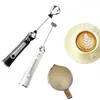 Espumador de Café Eléctrico con Tapa, Batidor de Leche Doméstico Recargable, Espumador de Leche con Tapa, Espumador de Leche de Mano