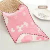 Toalla de Gasa Infantil de Seis Capas 25X50 Algodón Puro Tipo Jacquard para Bebé una Toalla Pequeña Toalla para Babas de Bebé de Guardería