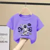 Camiseta Transpirable de Algodón Puro para Niños de Manga Corta 2026 Nuevo Estilo de Verano para Niños Mayores, Ropa Infantil Elegante y a la Moda