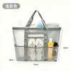 Bolsa de praia transfronteiriça, bolsa de natação de malha de grande capacidade, bolsa de ombro de praia para viagem multifuncional, bolsa de armazenamento portátil para roupa de banho