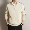Sudadera con cremallera y cuello alto Huamian para hombre, nueva colección otoño 2026, casual, simple, cómoda, cálida, chaqueta, abrigo para hombre