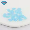 Huagang Gema Redonda Jade Azul Vidrio Piedra Desnuda Superficie de Anillo Luz Artificial Azul Piedra Gema Fondo Puntiagudo Vidrio Opaco Piedra Principal