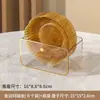 Mini Plato Transparente con Forma de Hueso para Mascotas, Vajilla, Juego de Platos para Uso Doméstico en la Sala de Estar, Adecuado para Bocadillos, Postres y Frutas, con un Estilo de Lujo Ligero