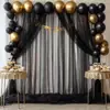 Cortina de Gasa Transfronteriza Decoración de Escenario para Bodas al Aire Libre Fiesta Fondo Arco de Boda Silla Malla