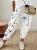Ropa de Mujer Transfronteriza Europea y Americana al por Mayor Estampado Floral Casual para el Día a Día Ceñidor de Cintura Holgado Bolsillos Pantalones Cortos Fábrica de Origen