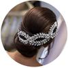 Adorno de cabeça de noiva europeu e americano feito à mão com strass, faixa de cabelo em forma de S cruzada com tiara de diamante, acessórios de cabelo de casamento atacado DZ006
