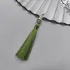 Guanshanyue 8cm Fecho Lagosta Borla de Contas de Poliéster Roupas Infantis Saia com Rosto de Cavalo Acessórios de Borla Cheongsam Dinastia Han Aba