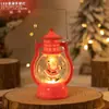 Decoração de bolo de Natal Lâmpada a óleo pequena portátil LED Luz noturna de Natal Mesa de sobremesas Adorno Adereços luminosos