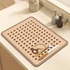 Tapete de drenagem de vento simples, tapete absorvente de lama de diatomáceas para cozinha, tapete isolante anti-escaldante lavável, uma geração de cabelo