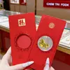 Novo Modelo Ouro Puro 999 Ano do Cavalo Envelope Vermelho Adesivo de Telefone Dourado Presente de Véspera de Ano Novo Atacado de Fábrica