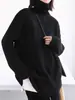 Suéter Doméstico de Cuello Alto para Mujer, Otoño e Invierno, Sensación de Alta Gama, Grueso y Holgado, Estilo de Longitud Media a la Moda, Moda Taobao, Estilo Holgado y Perezoso