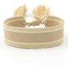 Pulsera nueva tejida a mano Correa de muñeca simple europea y americana Estilo bohemio Cinta de pareja en blanco Cuerda de mano DIY