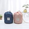Estilo K de Bolsa de Cosméticos de Gran Capacidad, Bolsa de Aseo, Bolsa de Cosméticos de Viaje Multifuncional, Bolsa de Cosméticos Cilíndrica con Cordón, Venta Directa de Fábrica