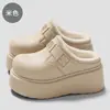 Chinelos de Algodão Impermeáveis com Solado Grosso para Uso Externo de Inverno Feminino Pelúcia Quente Casa Interior Doméstico Ladies Baotou Algodão Chinelos Atacado