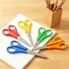 Tijeras de Oficina con Balanza, Tijeras de Papelería, Tijeras Pequeñas de Punta Redonda, Tijeras Regla para Estudiantes, Tijeras Regla con Balanza, Tijeras para Manualidades DIY del Hogar