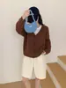 Nuevo cárdigan de punto con cuello en V de un solo botón, estilo perezoso, para Otoño/Invierno 2026, para mujer, corte holgado, adelgazante, suéter abrigo versátil, moderno
