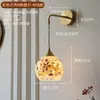 Vidrio emplomado estilo americano Tiffany mostrador de bar mediterráneo luz de pasillo estilo japonés lámpara colgante pequeña de concha retro francesa para restaurante