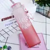 Copo Criativo Colorido de Vidro Fosco 480ml Copo Prático Copo Degradê Copo Portátil para Casal Presente Publicitário
