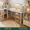 Penteadeira para Quarto de Menina, Mesa de Maquiagem Dois em Um, Novo Modelo 2025, Estilo Creme, Luxo Leve, Sensação de Alta Qualidade, Mesa de Escrita para Casa