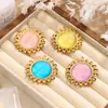 Joyería Transfronteriza Collar Sencillo Colgante Accesorios para Mujer Sol Cara Sonriente Cadena de Suéter Colgante Acero Inoxidable Joyería Versátil