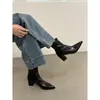 Botines de tacón grueso y punta fina estilo europeo y americano, tacones altos para mujer, colección otoño/invierno 2025, botines de tacón medio a la moda, botines elásticos ajustados