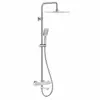Conjunto de Chuveiro Quadrado de Cobre Puro para Banheiro, Spray Superior, Torneira de Água Fria e Quente, Booster de Banheiro, Chuveiro de Mão
