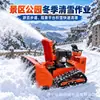 Lançador de neve pequeno de 60 cm com esteiras e controle remoto, máquina de remoção de neve elétrica com partida manual, máquina de limpeza de neve para caminhos estreitos e calçadas em áreas residenciais