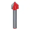 Fresa de Ángulo con Vástago de 1/4 para Paneles de Aluminio-Plástico Carpintería Fresa en V de 90 Grados Fresa para Ranurar Cortador Integrado de Paneles de Pared Máquina para Recortar Ángulos