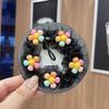 Placa de classificação de dança infantil rede de cabelo bolso de rede meninas atacado rede de cabelo invisível cocar flor cabelo de verão updo artefato terno