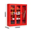 Armário de emergência para incêndio em canteiros de obras Armário de emergência para estação de bombeiros em miniatura Armário de colocação de ferramentas de incêndio em chapa de aço espessada
