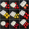 Mini Molde de Silicone para Fazer Formatos 3D de Meio Rosto de Morango, Romã e Abacaxi