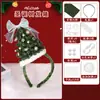 Bastão Torcido Decoração de Árvore de Natal Kit de Materiais DIY Feito à Mão Conjunto Pequenos Presentes de Natal Headband para Atmosfera de Natal