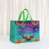 Bolsa de tela no tejida india Diwali transfronteriza, bolsa de mano grande para fiesta, regalo, bolsa impermeable laminada para llevar