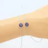 Pulsera de Tarjeta Popular para Pareja Transfronteriza Europea y Americana Simple y Personalizada Pulsera Trenzada Ojo del Diablo Juego de 2 Piezas