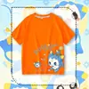 Camiseta de Manga Curta Kingdom World Dimo Desenho Animado Top Algodão Puro Meninos Meninas Meia Manga Roupas de Cosplay Infantil Verão