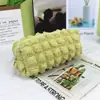 Ins Estuche para Lápices Estudiante Crema de Maquillaje Rejilla de Burbujas Nicho Gran Capacidad Suave Fufu Bolsa de Cosméticos Almacenamiento