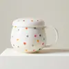 Taza de Agua de Cerámica con Puntos Pintados a Mano, Taza con Tapa, Taza Interior, Taza para Separar el Té, Taza Personal, Taza para Preparar Té, Dinastías Tang y Song