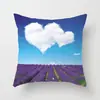 Fronha Decorativa de Cor Florido Estilo Pastoral Fronha Criativa de Couro de Pêssego para Almofada de Costas de Quarto e Estudo