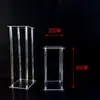 Adereços de Casamento Marcadores de Corredor de Cristal Colunas Quadradas Acrílico Centros de Mesa para Sobremesas Palco T Adereços de Decoração Tema de Casamento Sonhador