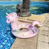 Celebridad de internet ins flotador de natación para niños engrosado Anillo flotante de cisne con corona para niños y niñas caballo arcoíris flotador de natación de unicornio para bebé