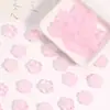 Cuentas de vidrio translúcido color flor de cerezo de 14 mm con agujeros rectos para pulseras, collares y accesorios hechos a mano de estilo antiguo para DIY